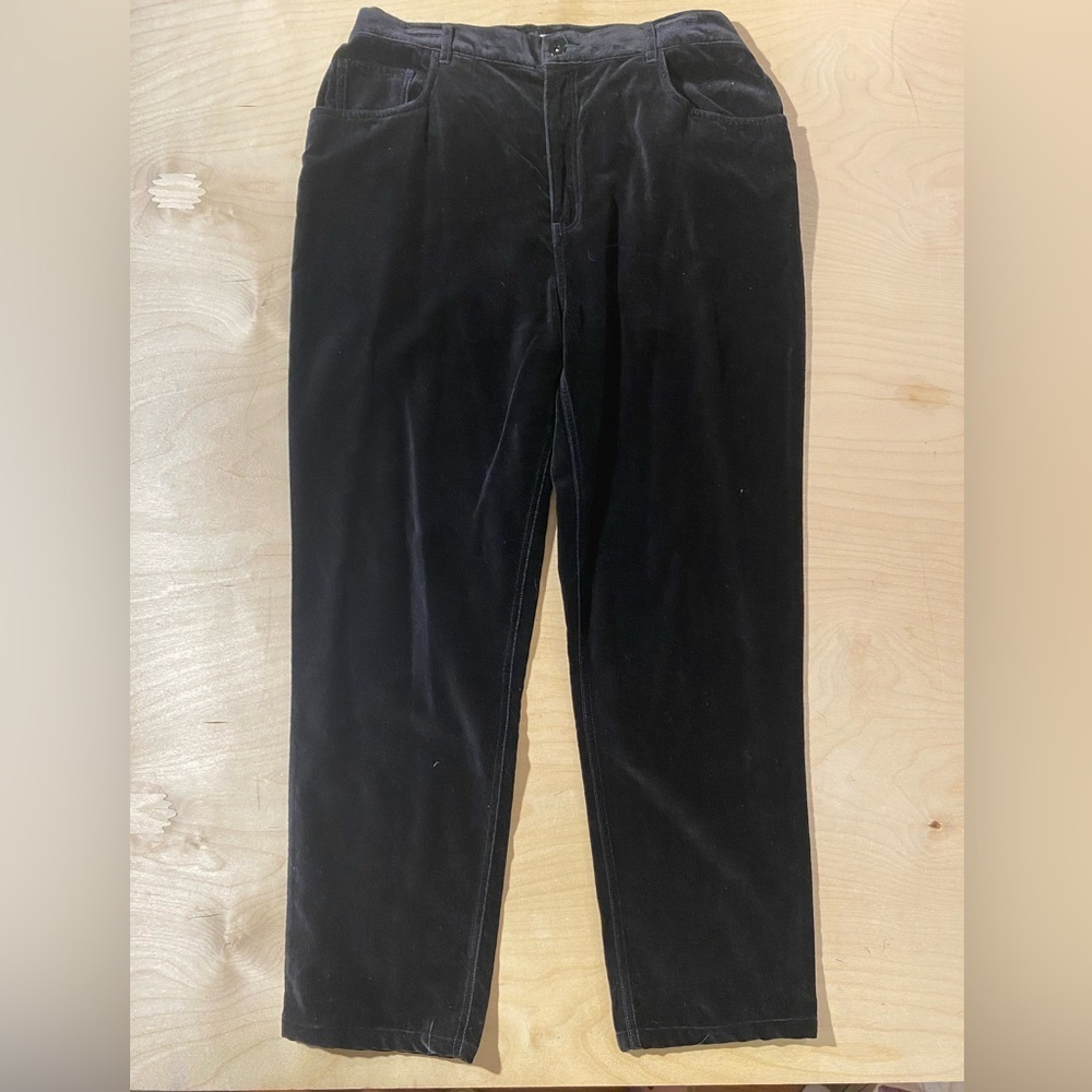 SOSTANZA  Black Velour Pants 16 (QH)